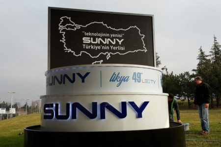 Sunny 3D Özel Üretim Ekranlı Döner Logo